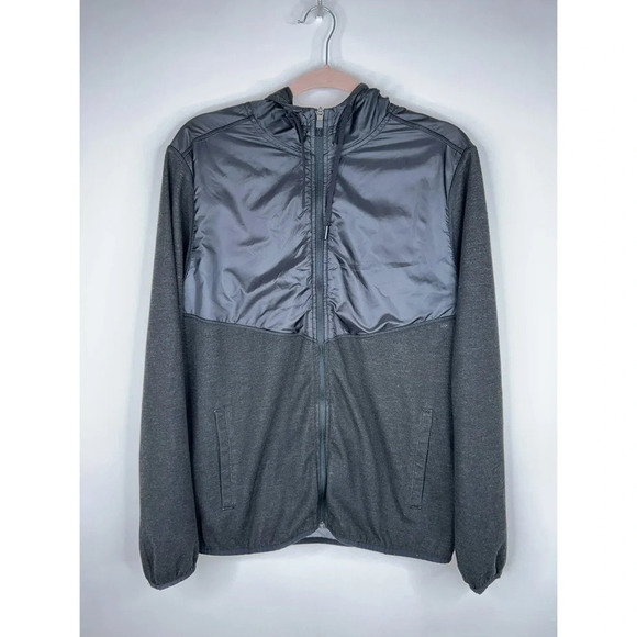 Rhone Tech Terry Zip Hoodie Full Zip Hybrid Jacket Black Men's Size Medium - Picture 1 of 12